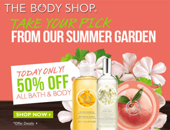 50% off Bath & Body Flash Sale, 50% off Bath & Body Products