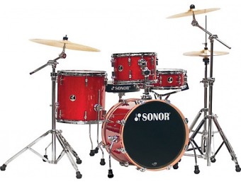 $271 off Sonor Safari 4-Piece Shell Pack, Red Galaxy Sparkle