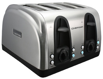 46% off Chefman 4-Slice Stainless Steel Toaster w/ LED Buttons