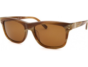 80% off Valentino Women's Rectangle Striped Cognac Sunglasses