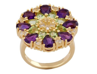 86% off 18k Gold Plated Sterling Silver Africa Amethyst Ring