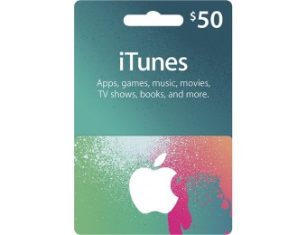 10% off Apple $50 Itunes Gift Card