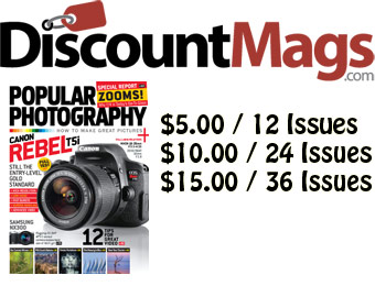 91% off Popular Photography Magazine Annual Subscription
