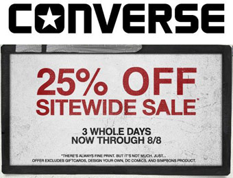 Extra 25% off Sitewide Sale at Converse.com