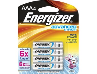 60% off Energizer Advanced Lithium AAA Batteries (4-pack)