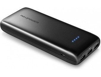 81% off RAVPower 22000mAh Portable Charger 5.8A 3-Port USB