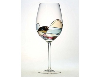 87% off Beautiful Hand Painted Large Wine Glasses - Set of 2