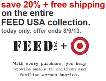 20% off + Free Shipping on the entire FEED USA collection
