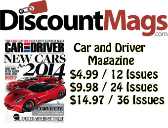 90% off Car and Driver Magazine, $4.99 / 12 Issues