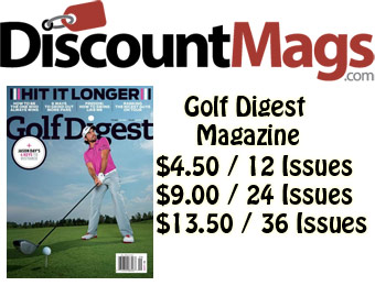 91% off Golf Digest Magazine, $4.50 / 12 Issues