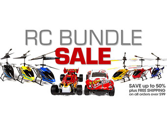 Up to 50% off RC Bundles (remote control helicopters, cars, trucks)