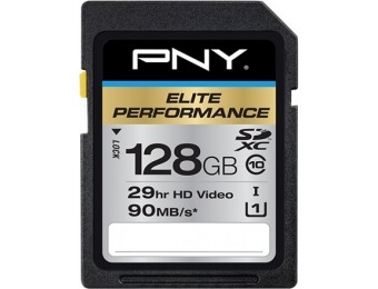 47% off PNY Elite Performance 128GB SDXC Memory Card