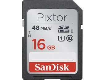 92% off Sandisk Pixtor 16GB SDHC Uhs-i Class 10 Memory Card