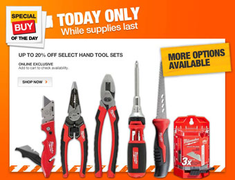 Up to 20% off Select Hand Tool Combo Sets