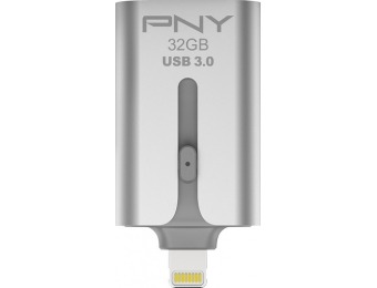$14 off PNY Duo-Link 32GB USB 3.0, Apple Lightning Flash Drive