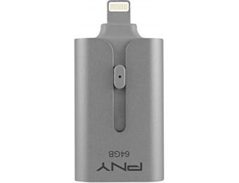 63% off PNY 64GB Duo-Link USB 3.0 Flash Drive for Apple iPhone & iPad