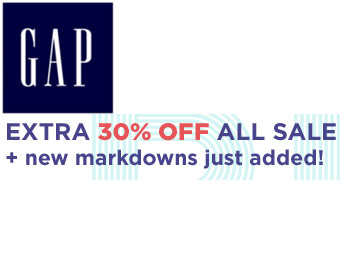 Extra 30% off All Sale Items with Gap Promotion Code GAPSALE