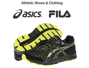 Up to 74% off Fila & Asics Apparel, Shoes & Accessories