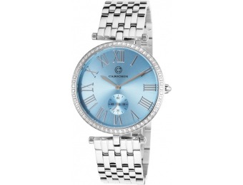 89% off Cabochon Carlita Stainless Steel Light Blue Dial Watch