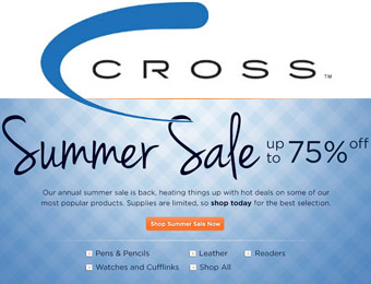 Up to 75% off Cross Pens and Pencils Summer Sale