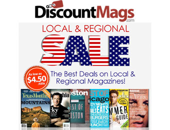 Local & Regional Magazine Sale, Rates as Low as $4.50 Annually