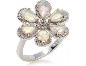 83% off Colleen Lopez Opal & White Topaz Sterling Silver Ring