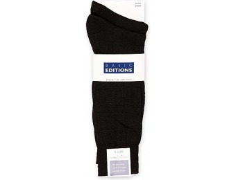 83% off Basic Editions Men's 2-Pairs Dress Socks - Jacquard Pattern