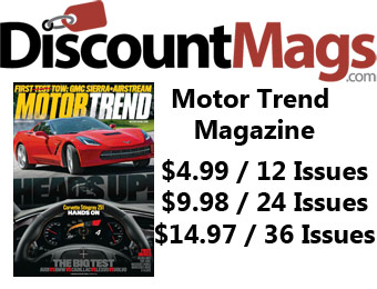 92% off Motor Trend Magazine Annual Subscription, $5 / 12 Issues