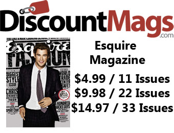 88% off Esquire Magazine Annual Subscription, $5 / 11 Issues