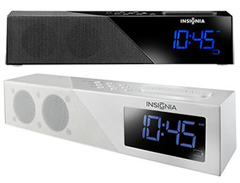 40% off Insignia Bluetooth Alarm Clock Radio (white or black)