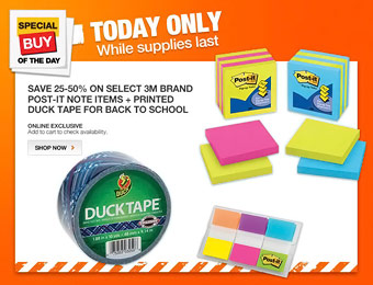 Up to 50% off 3M Post-It Notes & Back to School Items