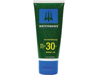 93% off Watermans SPF 30 Mineral Lotion, 1.5oz.
