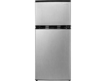 $140 off Insignia 4.3 Cu. Ft. Compact Refrigerator - Stainless steel look