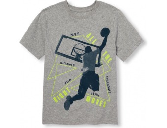 62% off Boys Short Sleeve All The Right Moves Basketball Graphic Tee