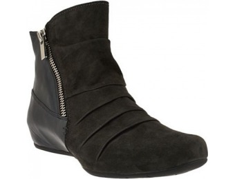 67% off Earthies Leather & Suede Hidden Wedge Ankle Boots - Pino
