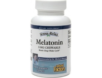 50% off Natural Factors Melatonin 5mg, Chewable Tablets, 90 ea