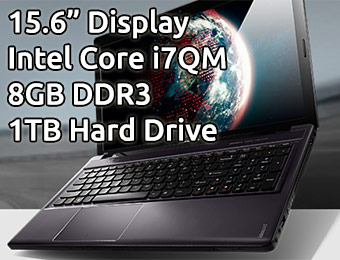 $270 off Lenovo IdeaPad Z580 15.6" Laptop (Core i7qm/8GB/1TB)