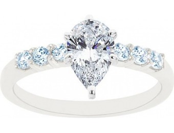 $6,336 off 14K White Gold Seven Stone Certified Diamond Ring