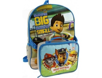 70% off Kids Paw Patrol Ryder & Chase Backpack & Lunch Box