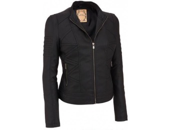 $75 off Coalition L.A. Tonal Perforated Faux-Leather Jacket