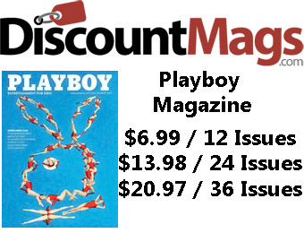 90% off Playboy Magazine Annual Subscription, $6.99 / 12 Issues