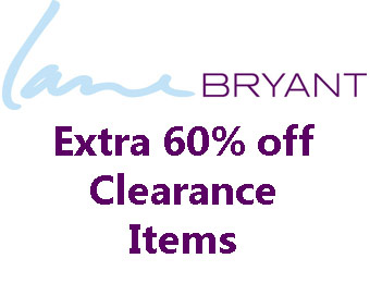 Extra 60% off Clearance Items at Lane Bryant w/code: EXTRA60LB