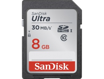 72% off SanDisk Ultra 8GB SDHC Class 10 Memory Card