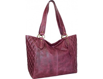 68% off Nino Bossi Macarena Tote Plum Leather Handbag
