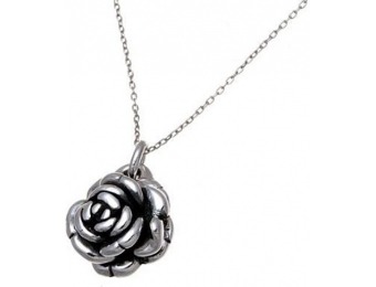 92% off Sterling Silver Rose Pendant