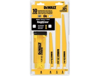 35% off Dewalt 10 Piece Bi-Metal Reciprocating Saw Blade Set