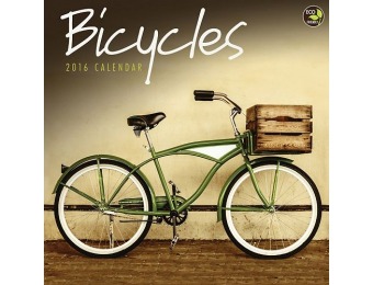 80% off 2016 Bicycles Wall Calendar, Multicolor