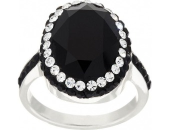 60% off Sterling Silver Crystal Oval Ring by Silver Style