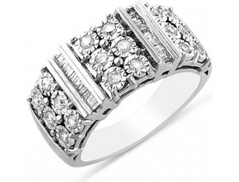 92% off 1/2cttw Diamond Illusion Ring in Sterling Silver