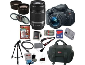 $531 off Canon EOS Rebel T5i SLR Camera Kit, Kit Includes 17 Items